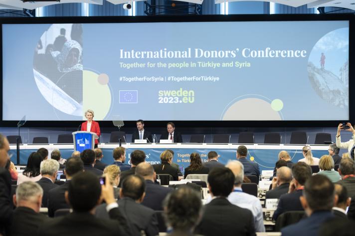 Participation of Ursula von der Leyen, President of the European Commission, in the Donors' Conference 'Together for the people in Türkiye and Syria', in Brussels