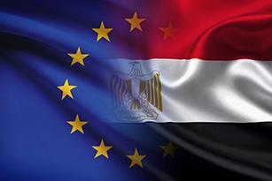 EU Egypt flags