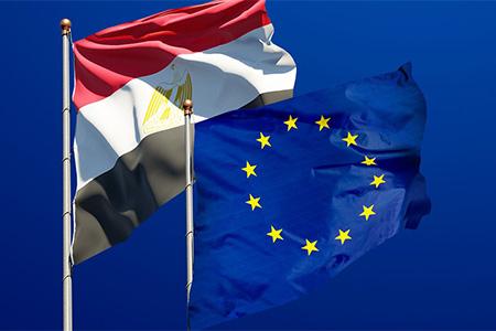 Egypt EU flags