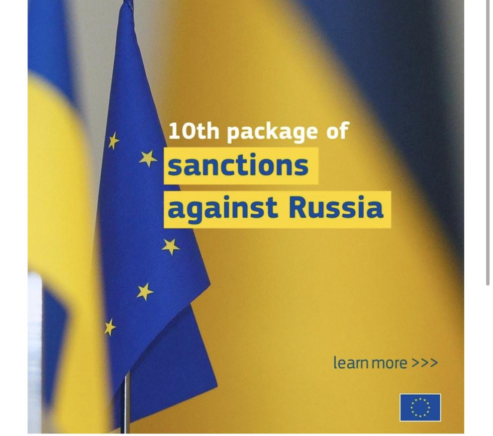 EU Agrees 10th Package Of Sanctions Against Russia - European Commission