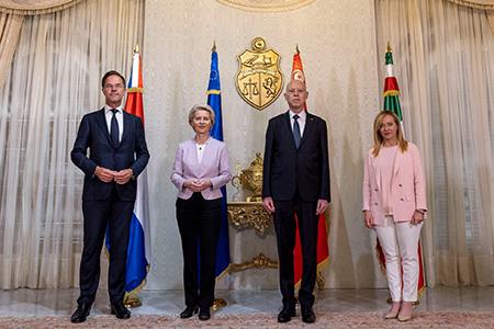 Press statement by President von der Leyen with Italian Prime Minister Meloni, Dutch Prime Minister Rutte and Tunisian President Saied