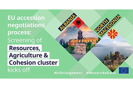 Screening of Resources, agriculture and cohesion cluster kicks off with Albania and North Macedonia