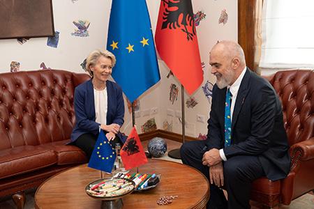 President von der Leyen with Albanian Prime Minister Rama