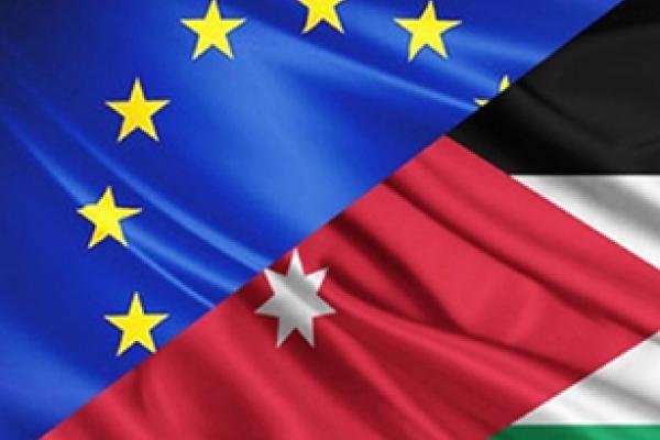 EU Jordan flags