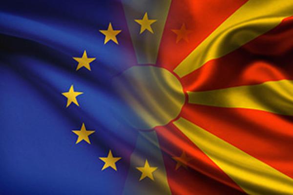 North Macedonia - EU flags