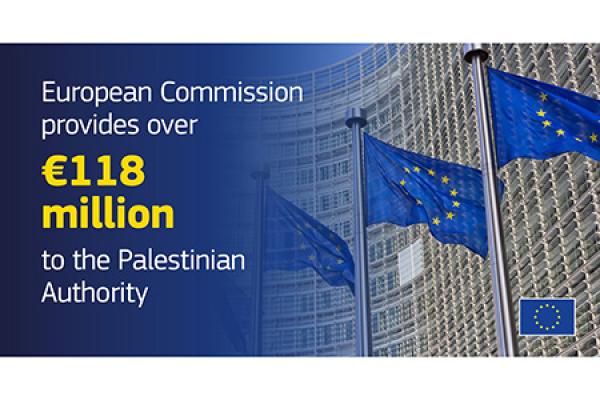 European Commission provides over €118 million to the Palestinian Authority